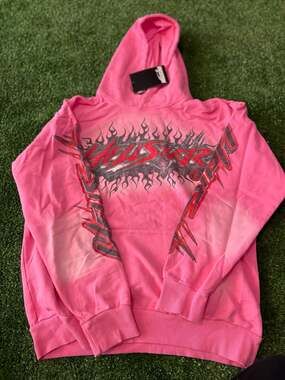 Hellstar Brainwashed With Brain Hoodie Pink